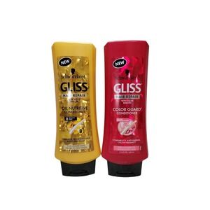 GLISS Hair Repair Conditioner Color Guard & Oil Nutritive 13.6 oz Lot Of 2‎ NOS